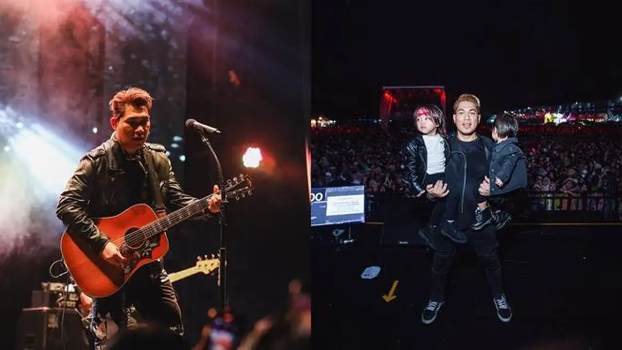 7 Potret Rizal Armada Ajak Buah Hati Konser, Putranya Tampil Keren Bak Anak Band