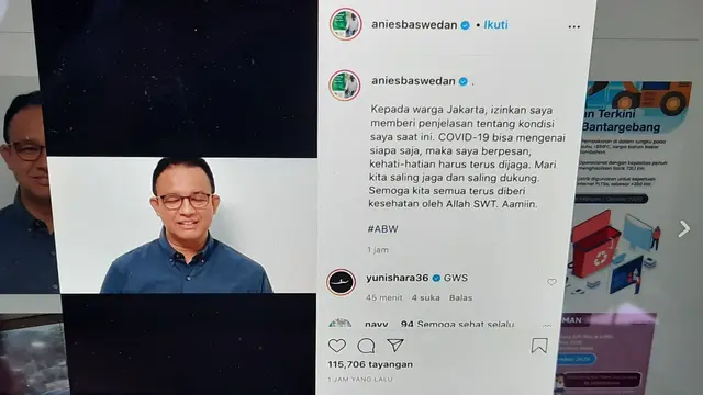 Unggahan Anies Baswedan. (Foto: Instagram @aniesbaswedan)