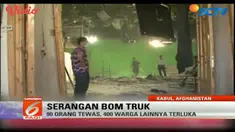 Serangan bom truk terjadi di Kompleks Zambaq Suare, kawasan kantor diplomat asing serta fasilitas pemerintah di Kota Kabul, Afghanistan.