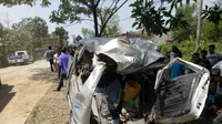 Kecelakaan truk di Bogor (Liputan6.com/Achmad Sudarno)