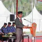 Penjabat (Pj) Gubernur DKI Jakarta Heru Budi Hartono saat menjadi Inspektur Upacara peringatan Hari Kebangkitan Nasional (Harkitnas) ke-115 di Monas Jakarta, Senin (22/5/2023). (Foto: Pemprov DKI Jakarta)