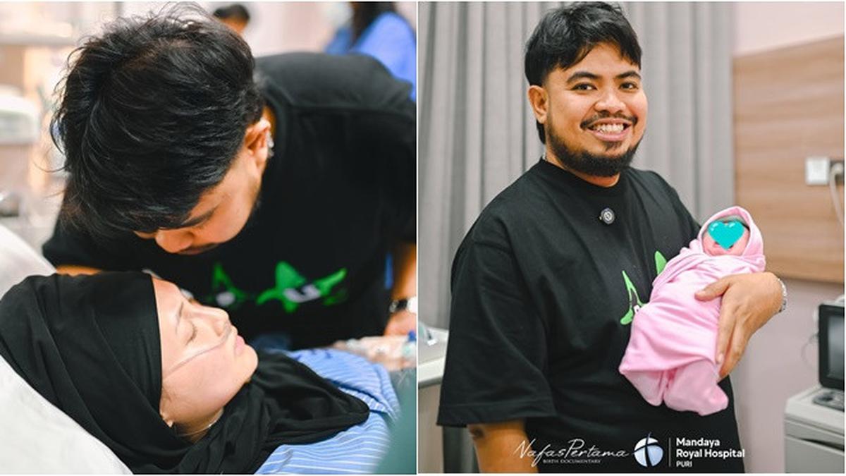 6 Potret Detik-Detik Istri Rigen Melahirkan Anak Ketiga, Penuh Perjuangan