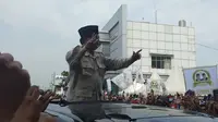 Prabowo saat berkampanye di Medan.