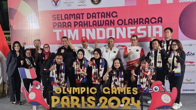 Pelari Indonesia Lalu Muhammad Zohri saat kembali dari Olimpiade 2024
