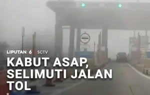 Kabut Asap Selimuti Jalan Tol