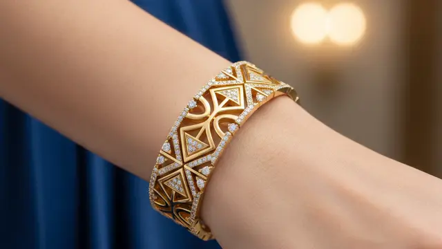 Model Gelang Emas Berlian Terbaru (Foto: Gemini AI)