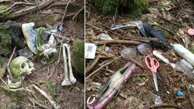 Kerangka dan barang korban (c) funzu