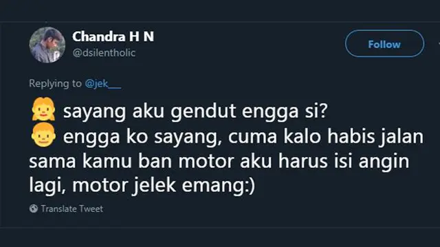 7 Jawaban Kocak Pria Saat Ditanya Pacar 'Aku Gendutan Enggak?'