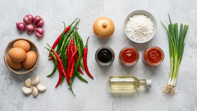 Resep telur dadar crispy saus asam manis (AI Generated)