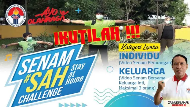 Menpora Gelar Lomba Berhadiah Agar Masyarakat Tetap Berolahraga saat Pandemi Corona Covid-19