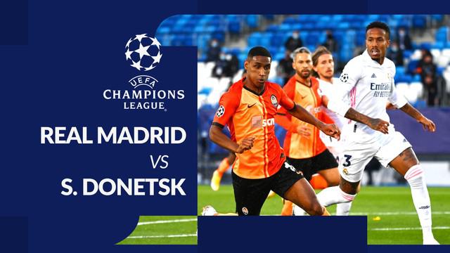 Berita motion grafis statistik Liga Champions 2020-2021. Real Madrid kalah 2-3 dari Shakhtar Donetsk.