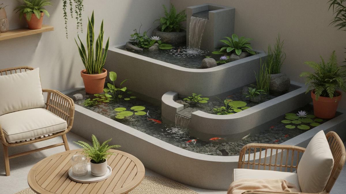 8 Model Kolam Ikan Mini di Teras Rumah yang Simple tapi Cantik, Inspirasi Dekorasi Asri 2025