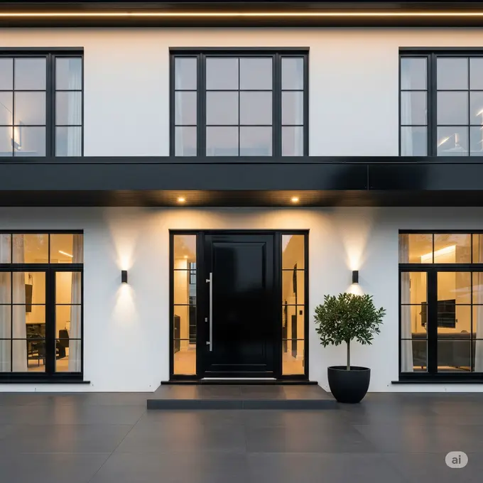 Monokrom Elegant (Hitam-Putih-Abu)