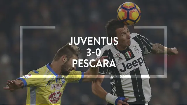 Juventus kalahkan Pescara 3-0 pada laga pekan ke-13 Serie A Italia yang berlangsung di Juventus Stadium.