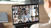 Ilustrasi meeting online (Foto:Shutterstock).