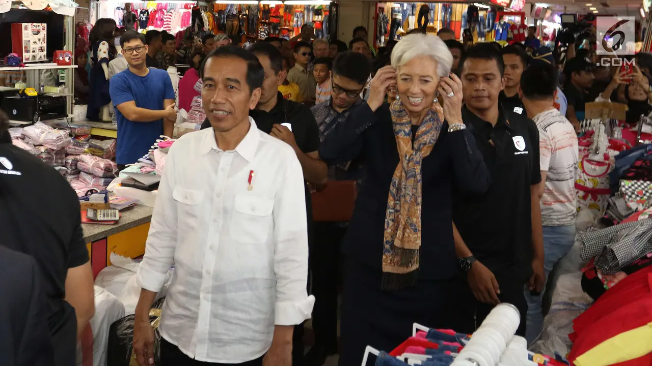 Jokowi ajak Bos IMF ke Pasar Tanah Abang