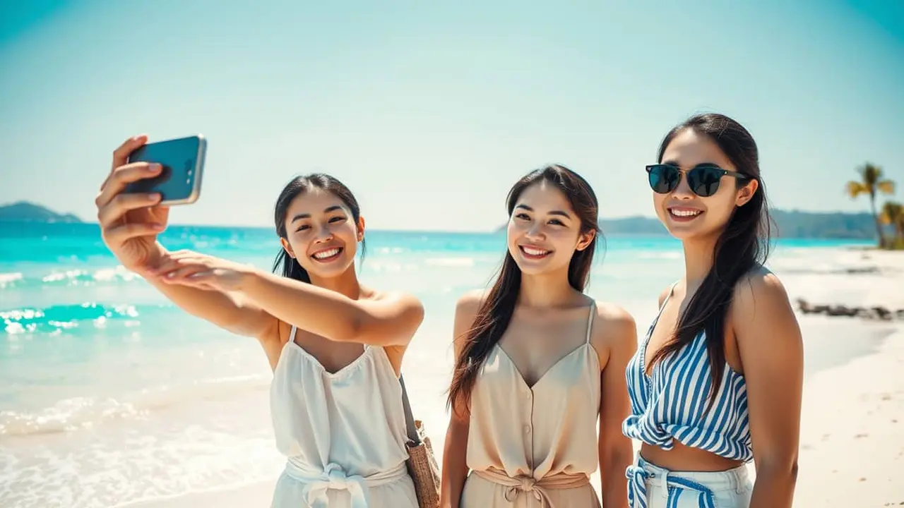 caption pantai bahasa inggris