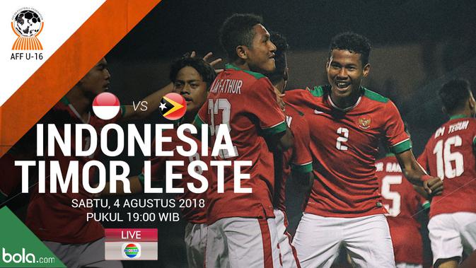Piala AFF U-16 Indonesia Vs Timor Leste (Bola.com/Grafis: Adreanus Titus /Foto: Aditya Wany)