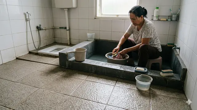 Keramik Kamar Mandi yang Mudah Dibersihkan (Foto: Gemini AI)