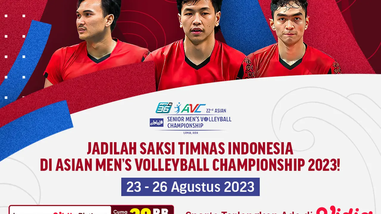 Jadwal dan Live Streaming AVC Asian Championship 2023 di Vidio
