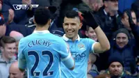 Video highlights gol Sergio Aguero membuat unggul Manchester City saat melawan Aston Villa, pada Sabtu (05/03/2016).