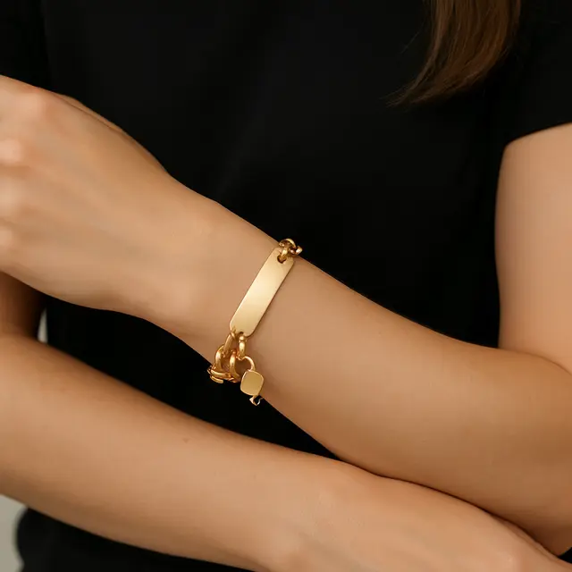 Model Gelang Rantai Kombinasi Plat 2025 (Image by ChatGPT)