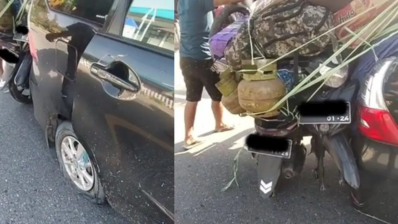 MPV bawa muatan menggunung (TikTok/@grd_gasspoll)