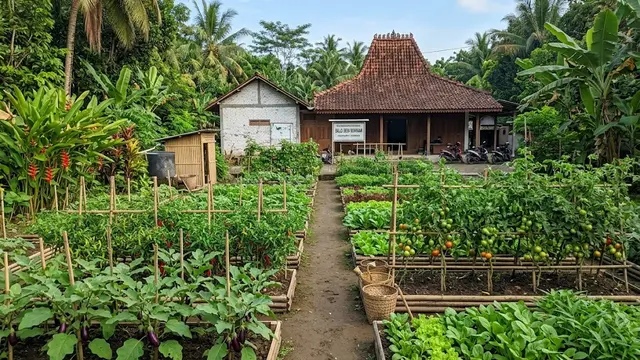 Kebun Sayur Sistem Bedeng Tradisional