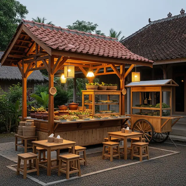 Konsep Tenda Permanen untuk Usaha Angkringan
