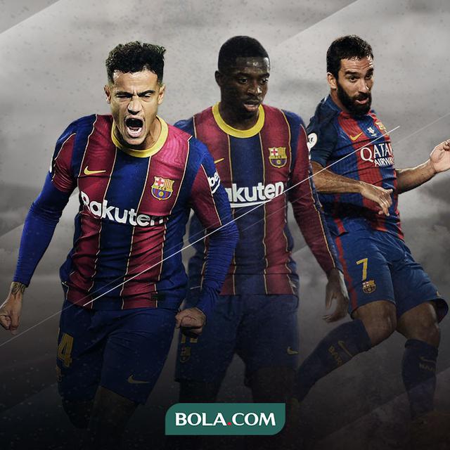 Arda Turan, Ousmane Dembele dan Philippe Coutinho