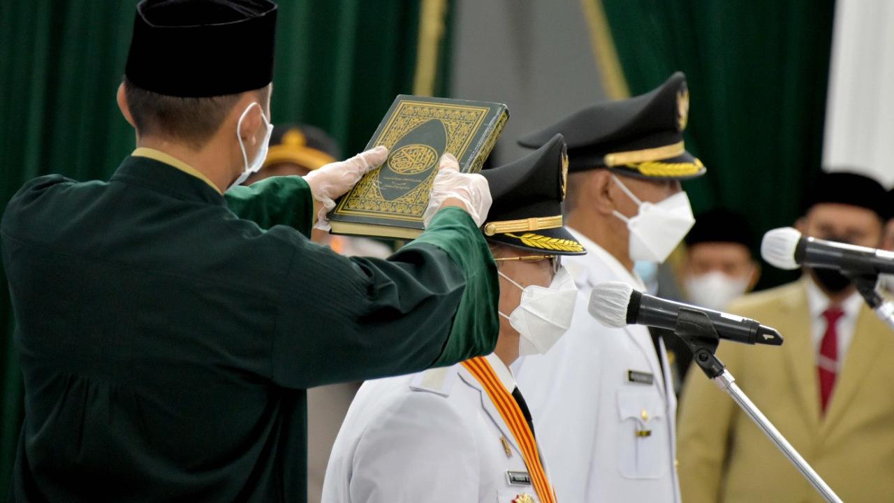 Pelantikan Herman Suherman dan TB Mulyana Syahrudin