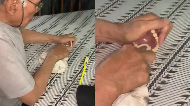 Kakek dan gigi palsu