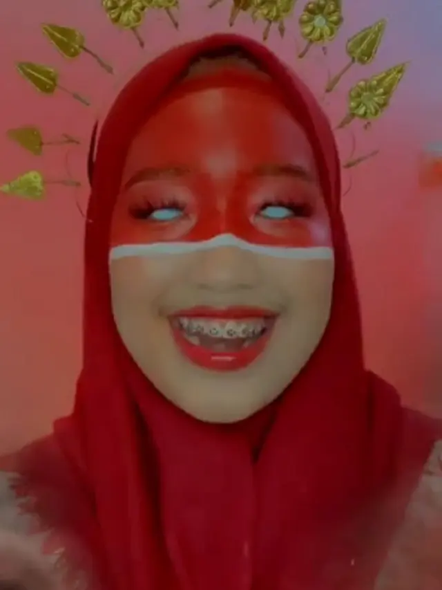 Dari Peta Indonesia Hingga Lambang Pancasila, Wanita Ini Rayakan HUT RI Dengan Face Painting