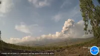 Gunung Lewotobi Laki-Laki kembali erupsi dengan kolom abu teramati setinggi 2.000 meter di atas puncak, Rabu pagi (20/11/2024), pukul 07.09 Wita. (Liputan6.com/ Dok PVMBG)