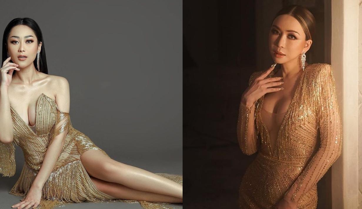Poppy Capella & Anne Jakrajutatip sama-sama menyukai warna gold untuk gaun glamor. [@poppycapella_]