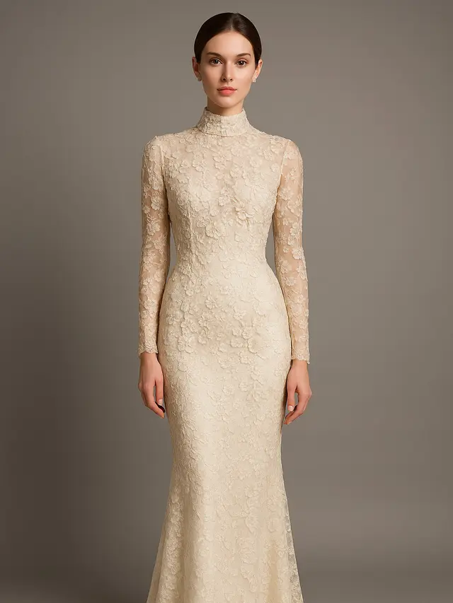 7 Model Dress Brokat Modern Panjang 2025 yang Mewah dan Elegan, Tampil Menawan di Setiap Acara