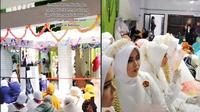Viral pernikahan massal unik di sebuah pesantren di Sidoarjo, Jawa Timur, di mana calon pengantin diberi tahu siapa pasangannya 10 menit sebelum akad. (Sumber: TikTok/yuganebuumi)