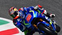 Pembalap Suzuki, Maverick Vinales, yang akan menjadi rekan setim Valentino Rossi di musim 2017. (GIUSEPPE CACACE / AFP)
