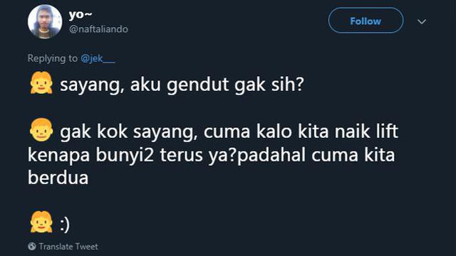 7 Jawaban Kocak Pria Saat Ditanya Pacar 'Aku Gendutan Enggak?'