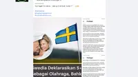 Cek Fakta: Hoaks Swedia Bakal Gelar Kejuaraan Seks Eropa Pertama
