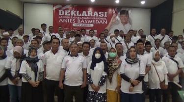 Relawan Anis Baswedan deklarasi dukungan terhadap Gubernur DKI  Jakarta  untuk maju sebagai presiden RI pada Pilpres 2024. (Istimewa)