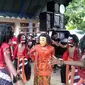 Tarian dongkrek, kesenian khas Madiun, Jawa Timur. (Liputan6.com/Dian Kurniawan)