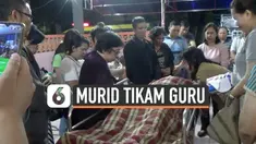 Tidak diterima ditegur karena merokok di lingkungan sekolah seorang murid SMK menikam gurunya. Sang guru akhirnya tewas di RSUP Kandou dengan sejumlah luka tusukan.Polisi melakukan olah TKP dan menangkap Sang Murid FL.