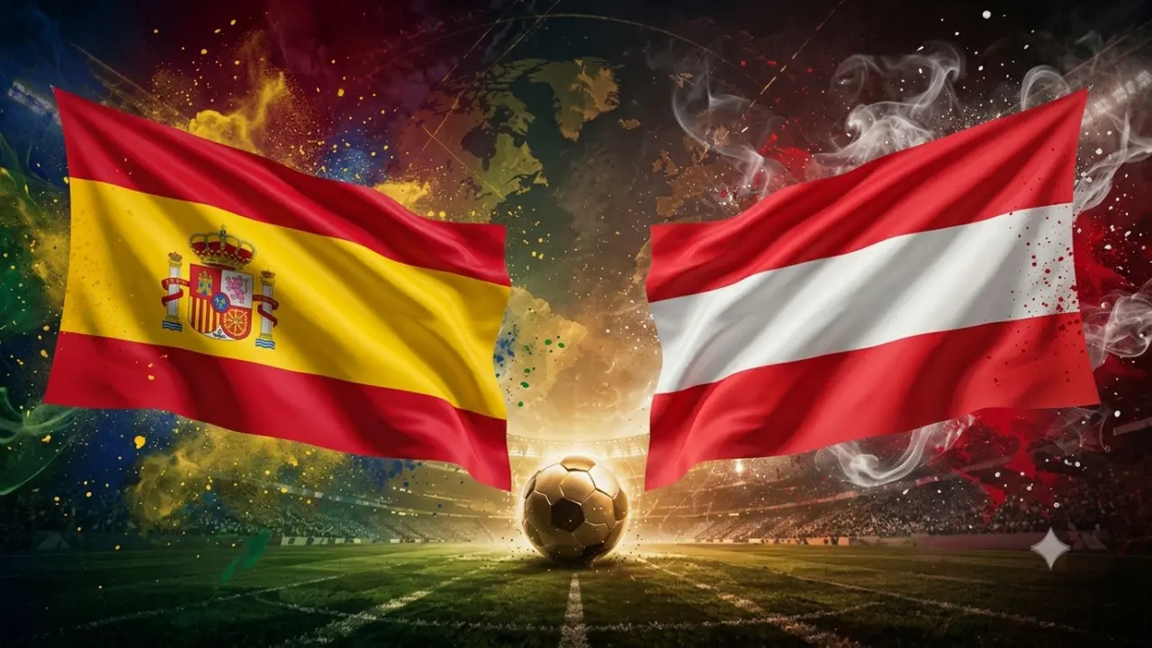 Ilustrasi Spanyol Vs Austria