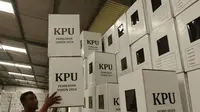 Kotak suara Pilkada Banyuwangi tersimpan rapi di Gudang Logistik KPU Banyuwangi (Istimewa)