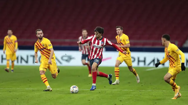 Foto Liga Spanyol: Lionel Messi Tak Berdaya, Barcelona Dibungkam Atletico Madrid