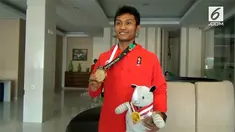 Atlet balap sepeda downhill, Khoiful Mukhib, sukses  meraih medali emas di Asian Games 2018. Walau menang, ia mengaku sempat cemas karena meninggalkan istri yang mengandung.