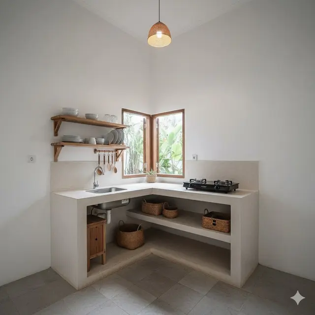 Dapur Kecil di Sudut Rumah yang Efisien