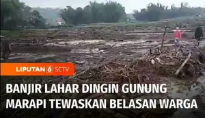 Belasan warga tewas diterjang banjir bandang dari sungai-sungai yang berhulu di Gunung Marapi, Sumatra Barat. Sejumlah infrastruktur juga porak-poranda.