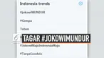 Media sosial twitter diramaikan dengan tagar #JokowiMundur. Tagar ini menjadi trending topic nomor satu di Indonesia.